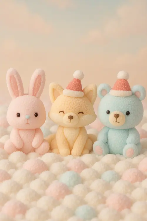 Pastel Candy Christmas wallpaper